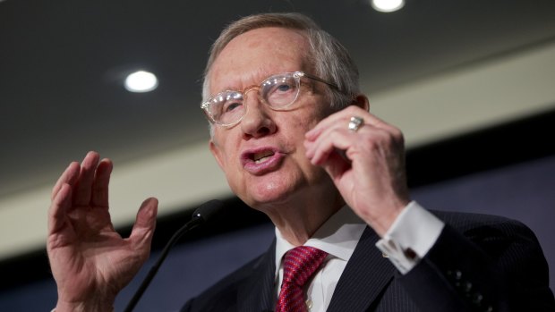 On the attack: Senate Minority Leader Harry Reid.