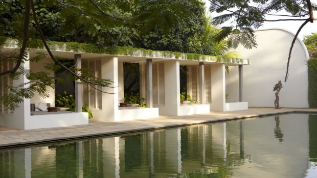 The hotel's shaded cabanas are a perfect place to while away an afternoon.