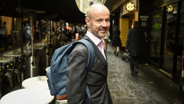 Hot-desker Craig Gorin likes to have a slim line bag he can put at his feet.