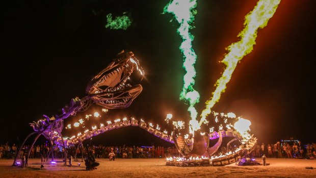 The Serpent Mother is a 50-metre mechanical reptile that spews multi-coloured flames towards the heavens.