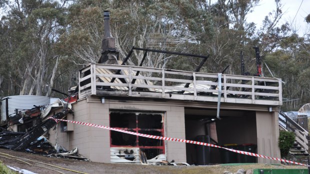 A house in Anglers Reach that was destroyed by a fire in which a four-year-old boy died.