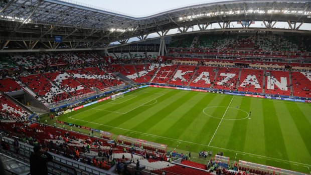 The stadium in Kazan, where Australia will play France.