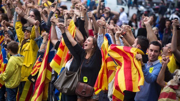 Catalonian national day, 2013. Since 2010, support for independence has grown significantly.