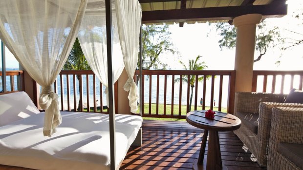 A day bed at Club Med La Pointe aux Canonniers.