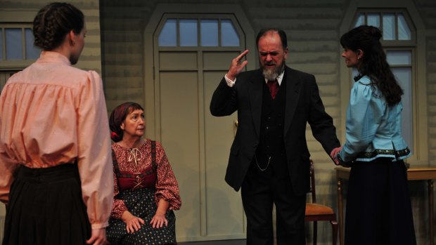 Ironies accumulate: A scene from Canberra Rep's production of <I> Uncle Vanya<I>. 