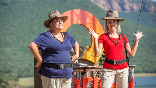 Yvie Jones and Angie Kent in I'm A Celebrity, Get Me Out Of Here.