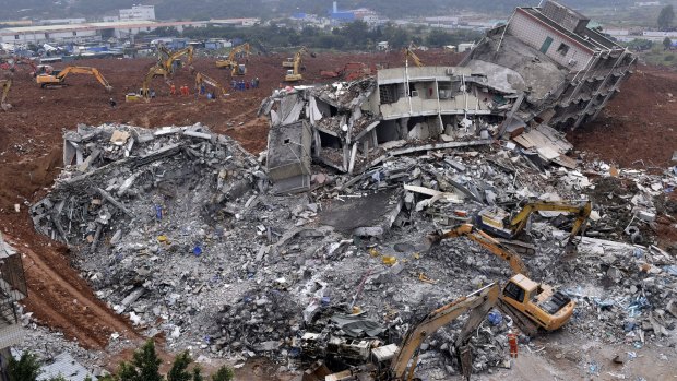Rescuers searched Monday for missing people a day after the collapse.