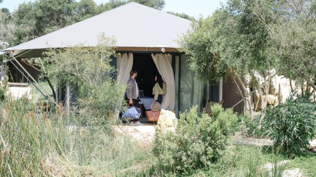 Glamping tents at Peninsula Hot Springs Mornington Peninsula, VictoriaÂ Â 