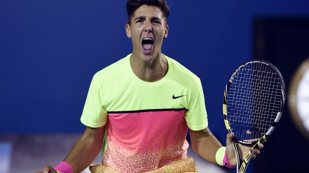 Thanasi Kokkinakis wore a perky number during his victory over Ernests Gulbis.