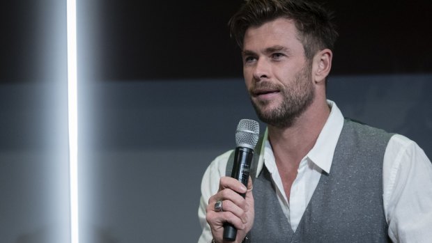 Chris Hemsworth attends a preview of Tourism Australia's latest campaign at Sydney Opera House.