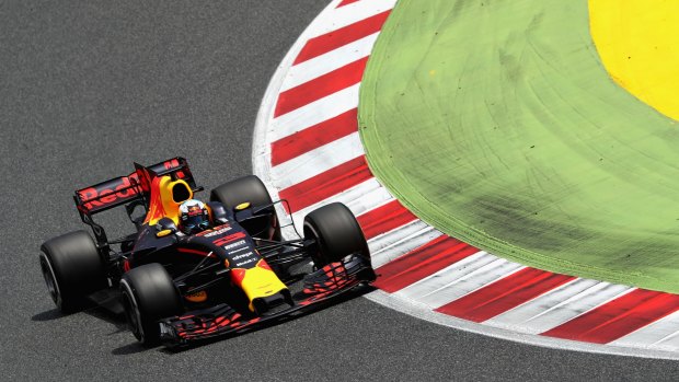 Daniel Ricciardo in action in Spain. The team hopes to have a new engine for the GP in Montreal.