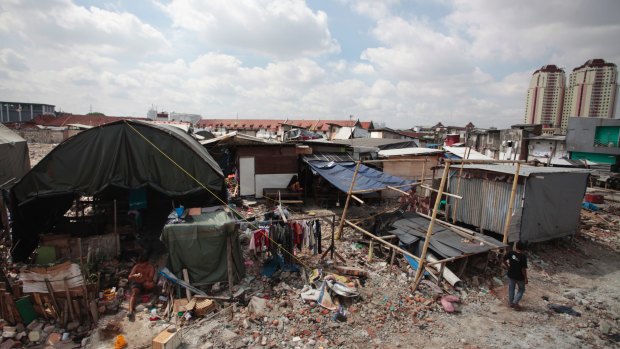 Residents have been living in tents and shelters donated by political parties
