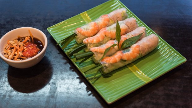 Goi cuon, or summer rolls, are one of the most popular finger foods.