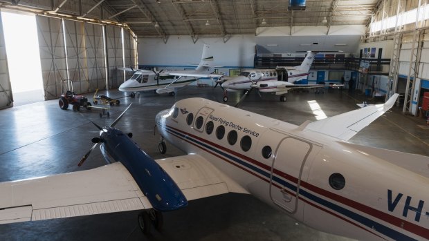 Part of the museum collection is a handful of old RFDS planes, including a Nomad N22C.