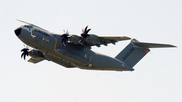 An Airbus A400M aircraft taking off from the French city of Toulouse for a flight to Seville in May. 