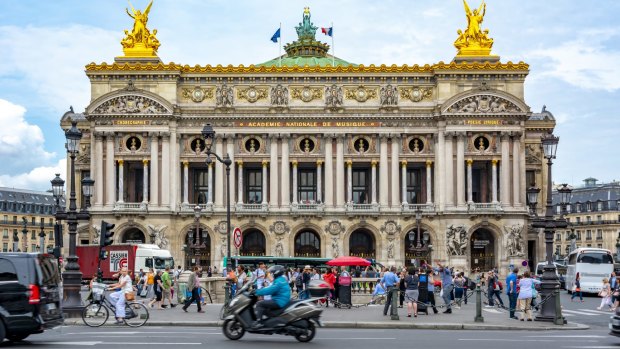 Palais Garnier, the city's grandiose 19th century opera house.
