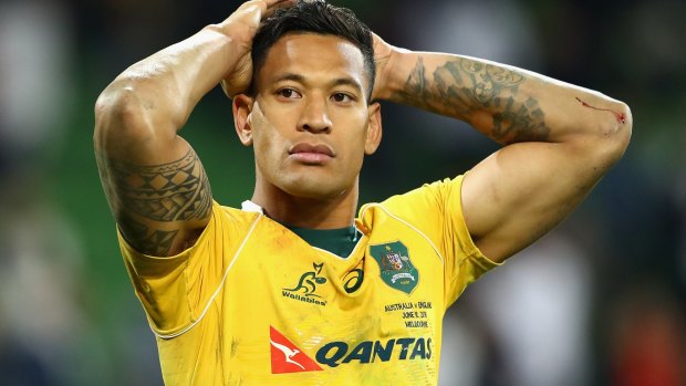 Plenty to think about: Israel Folau was predominantly kept under wraps by an extraordinary England defence.