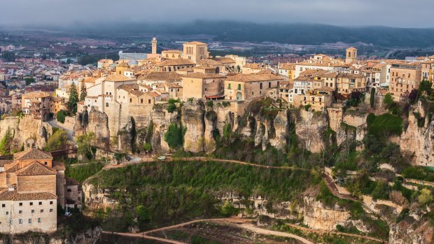 Hanging Houses in the medieval town of Cuenca, in Castilla La Mancha, Spain. 