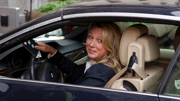 Watch your back: Attorney Alice Fisher arrives at the US Department of Justice on Saturday, May 13. She is one of nearly a dozen candidates US President Donald Trump is considering to succeed James Comey.