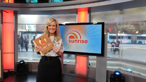 Melissa Doyle on the set of her former program, Sunrise.