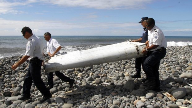 MH370 wreckage recovered on Reunion Island. 