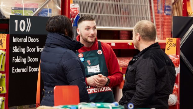 The curiosity around Britain's first-ever Bunnings is obvious among shoppers.