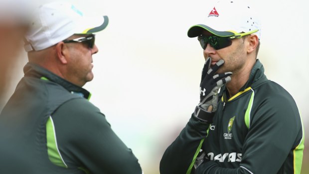 Raising the bar: Darren Lehmann encouraged Michael Clarke and the Australian players to join him for a pub lunch after the third Test.