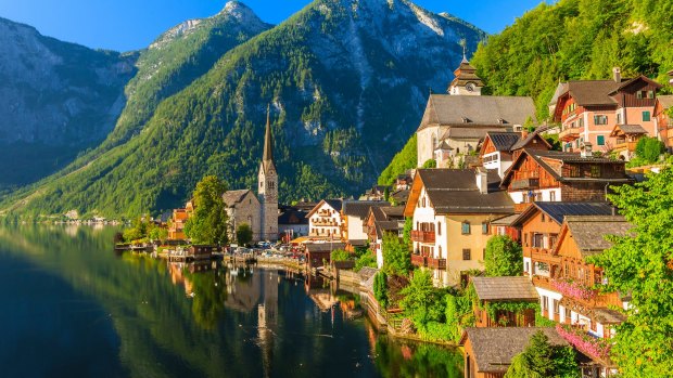 Hallstatt's picturesque mountain village and alpine lake.