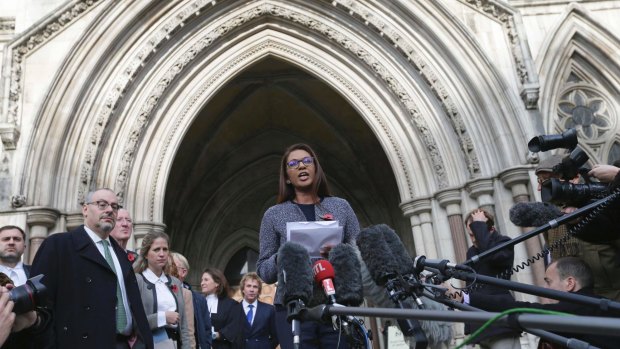 Business woman Gina Miller, one of the claimants who challenged plans for Brexit, outside the High Court in London, on Thursday.