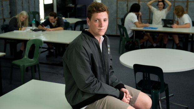 Hamish Swayn has had to deal with a number of suicides in his community including a family member. He's one of this year's school captains at Rosebud Secondary College.