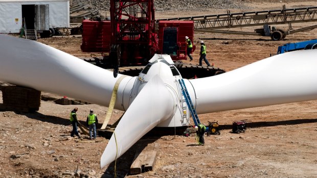 Off the ground: a new wind farm gets the nod.