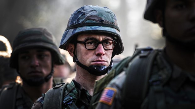 Joseph Gordon-Levitt as Edward Snowden in the film <i>Snowden</i>