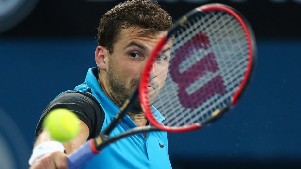 Dimitrov fought back to take the second set.