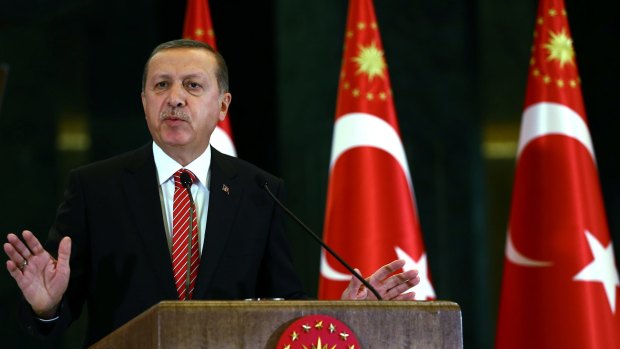 Not seeking peace ... Turkish President Recep Tayyip Erdogan promised on Thursday the Kurdistan Workers Party (PKK) fighters would be 'annihilated'.