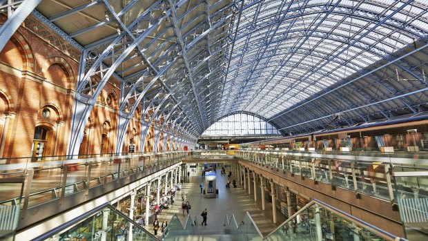 St Pancras Station is the main rail terminal for the Eurostar.