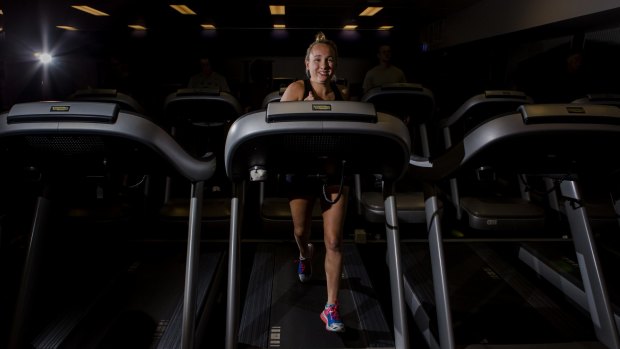 Claire Ashworth trains for The Canberra Times Fun Run.