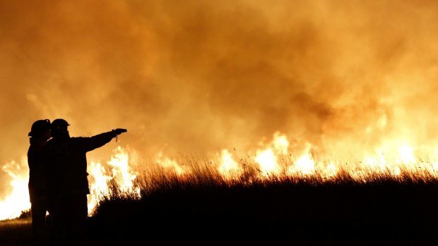 Fires are burning in Tarago and Wamboin, near Canberra.