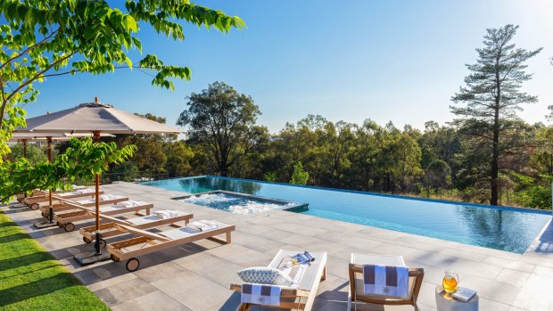 The new infinity pool at Spicers Guesthouse.