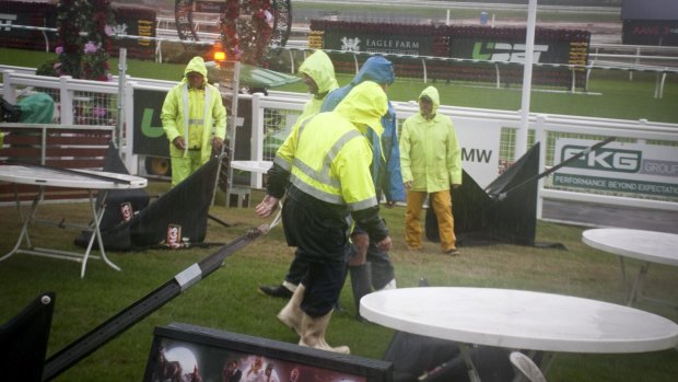 Heavy rains in Brisbane cancel racing at Eagle Farm.