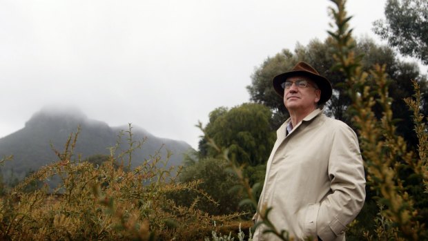 Allan Myers on his Dunkeld property near Mount Sturgeon and the Grampians National Park.