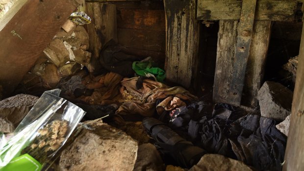 The shelter under Denison Bridge in Bathurst where Reginald Mullaly slept and where his body was found.