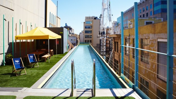The 25-metre pool at Adelphi Hotel.