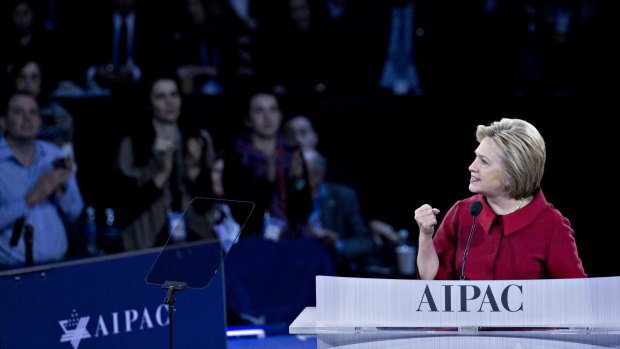 Hillary Clinton criticised Trump for varying his position on Israel and the Palestinians - an accusation that has in the past been levelled at her.