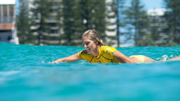 Gilmore at the Roxy Pro at Snapper Rocks, Coolangatta, in March last year.