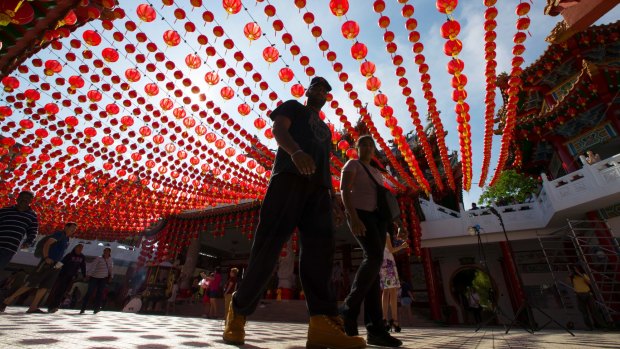 Malaysia - seen here decked out for the Lunar New Year holiday - has seen a surge in Chinese tourism as relations improve.