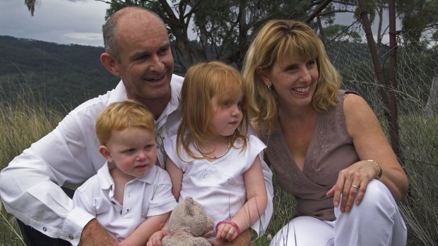 Glen Turner, his wife Alison McKenzie and their children Jack and Alexandra.