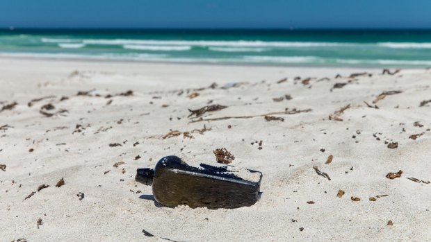 The message in a bottle was discovered near Wedge Island.  