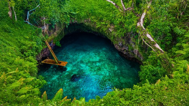 Samoa's famous swimming hole on  Upolu Island,