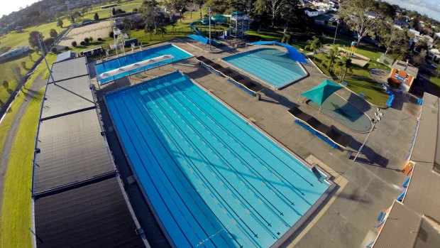 The Newcastle pool where Pono Aperahama was fatally injured on Tuesday.