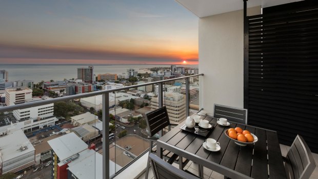 A balcony view from Oaks Elan Darwin.